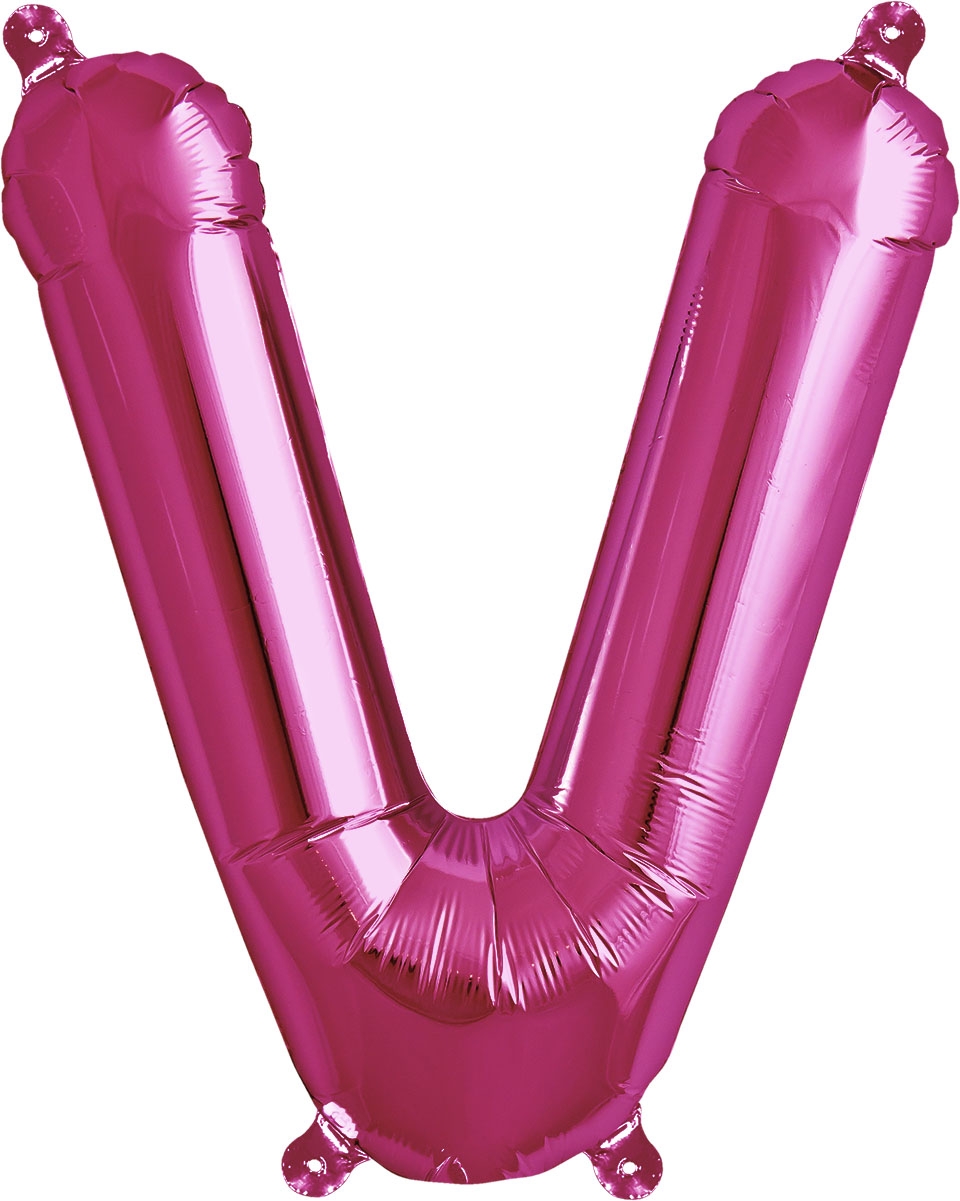 Luftballon Buchstabe V Pink 40cm
