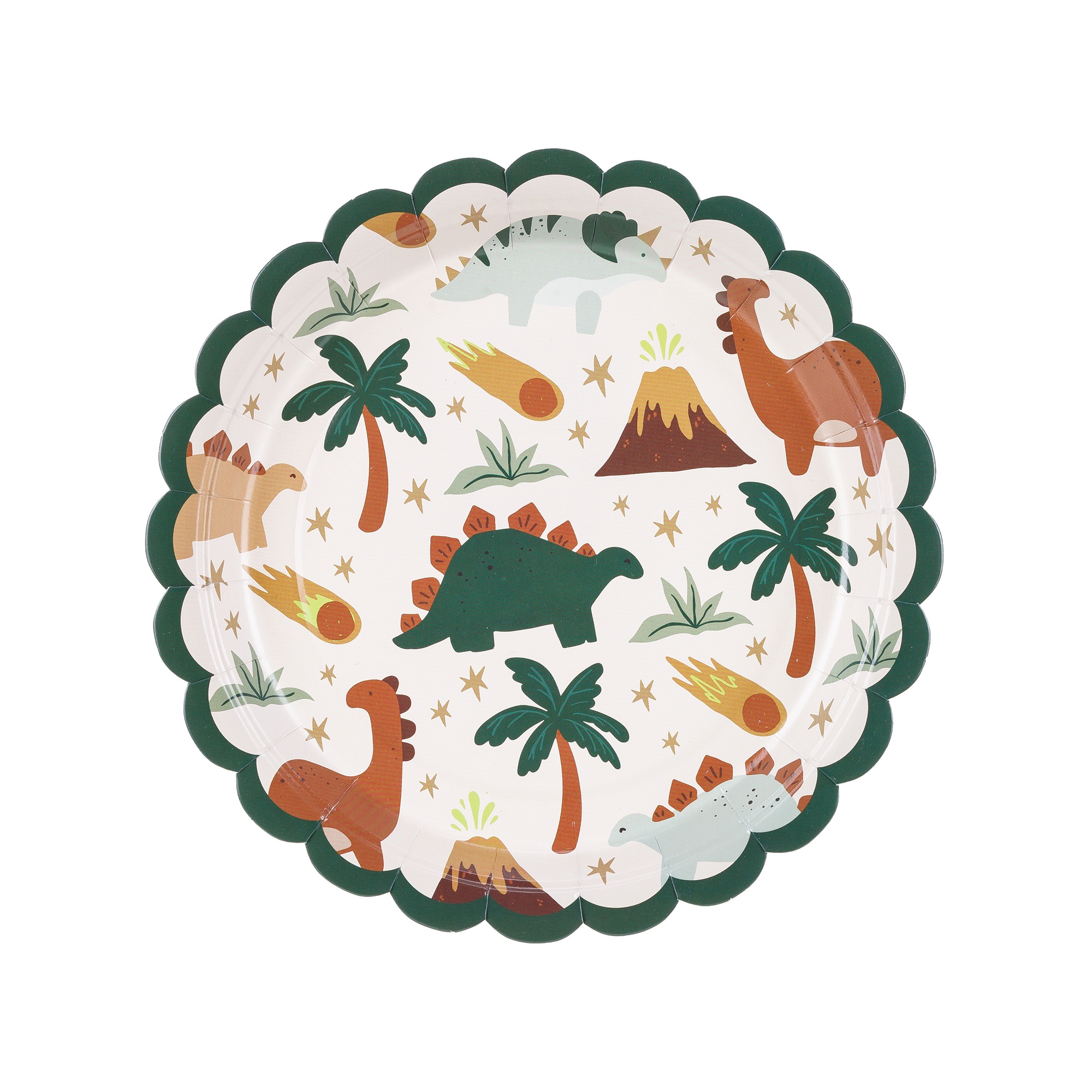 6 Pappteller "Dinosaurier" 18 cm Dekoration für Zuhause, Töpferei, Kunst, Muster