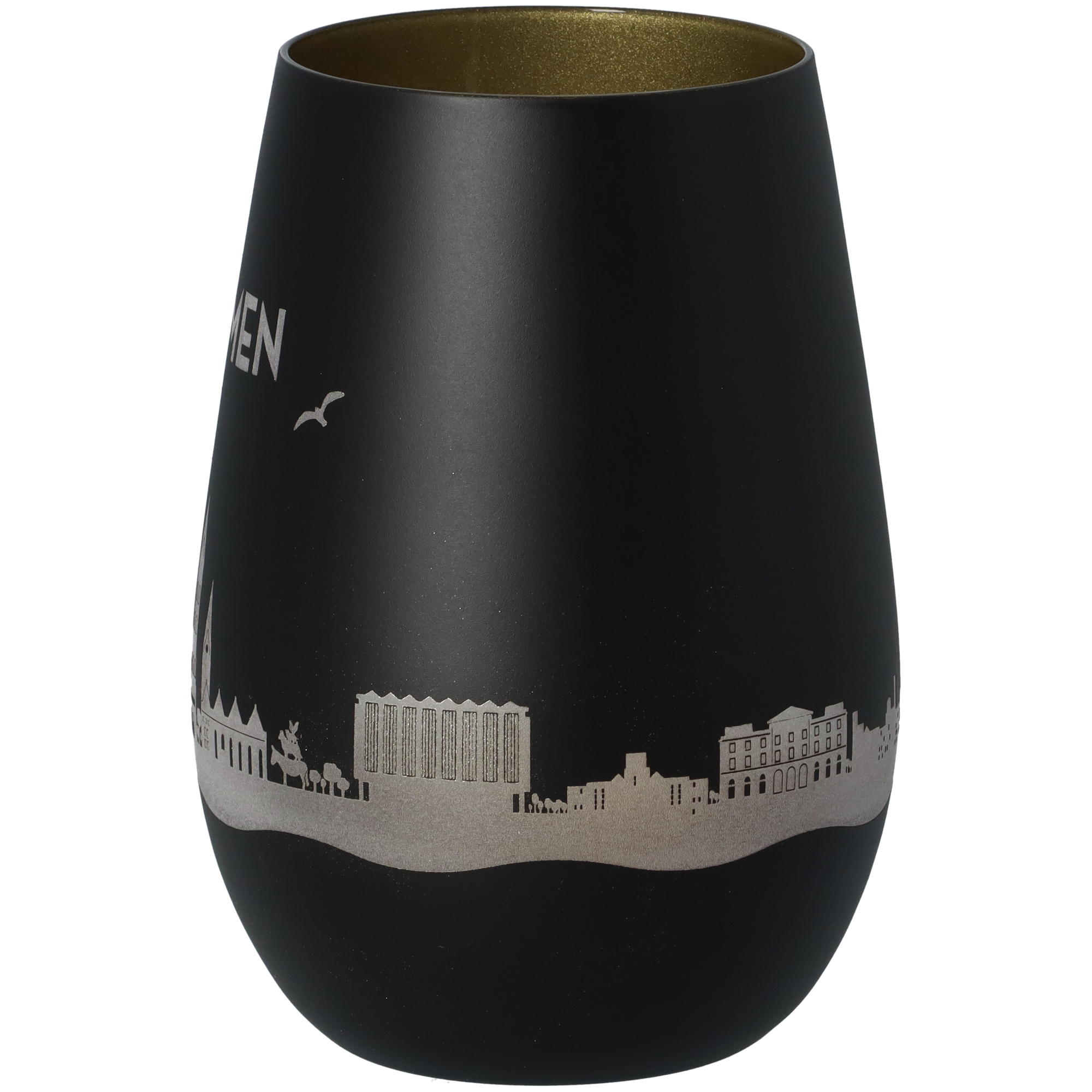 Windlicht Skyline Bremen Schwarz/Gold Windlicht Skyline Bremen Schwarz/Gold