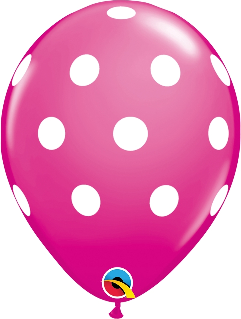 Qualatex Latexballon Big Polka Dots verschiedene Farben Ø 30cm Qualatex Latexballon Big Polka Dots verschiedene Farben Ø 30cm