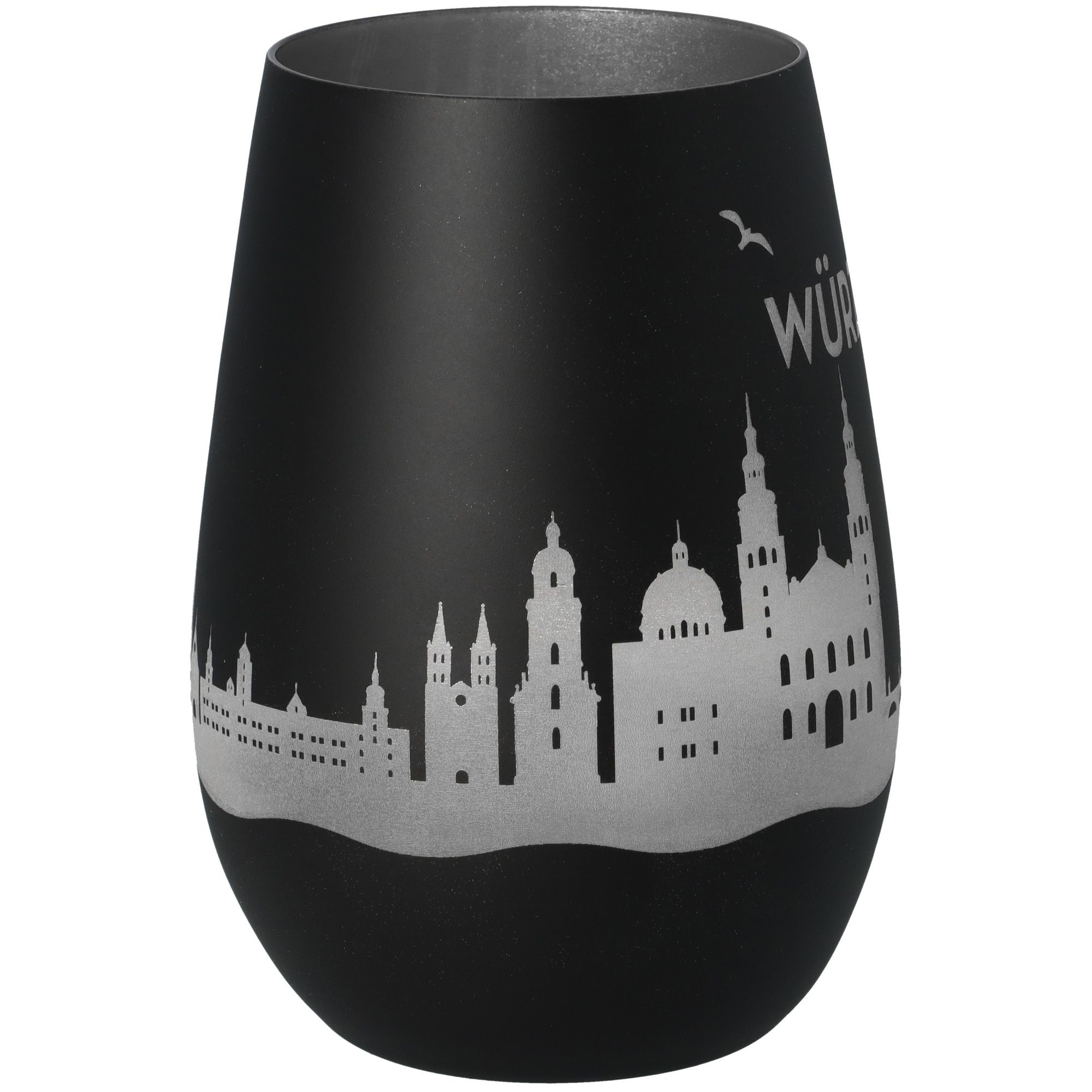 Windlicht Skyline Würzburg Schwarz/Silber Windlicht Skyline Würzburg Schwarz/Silber