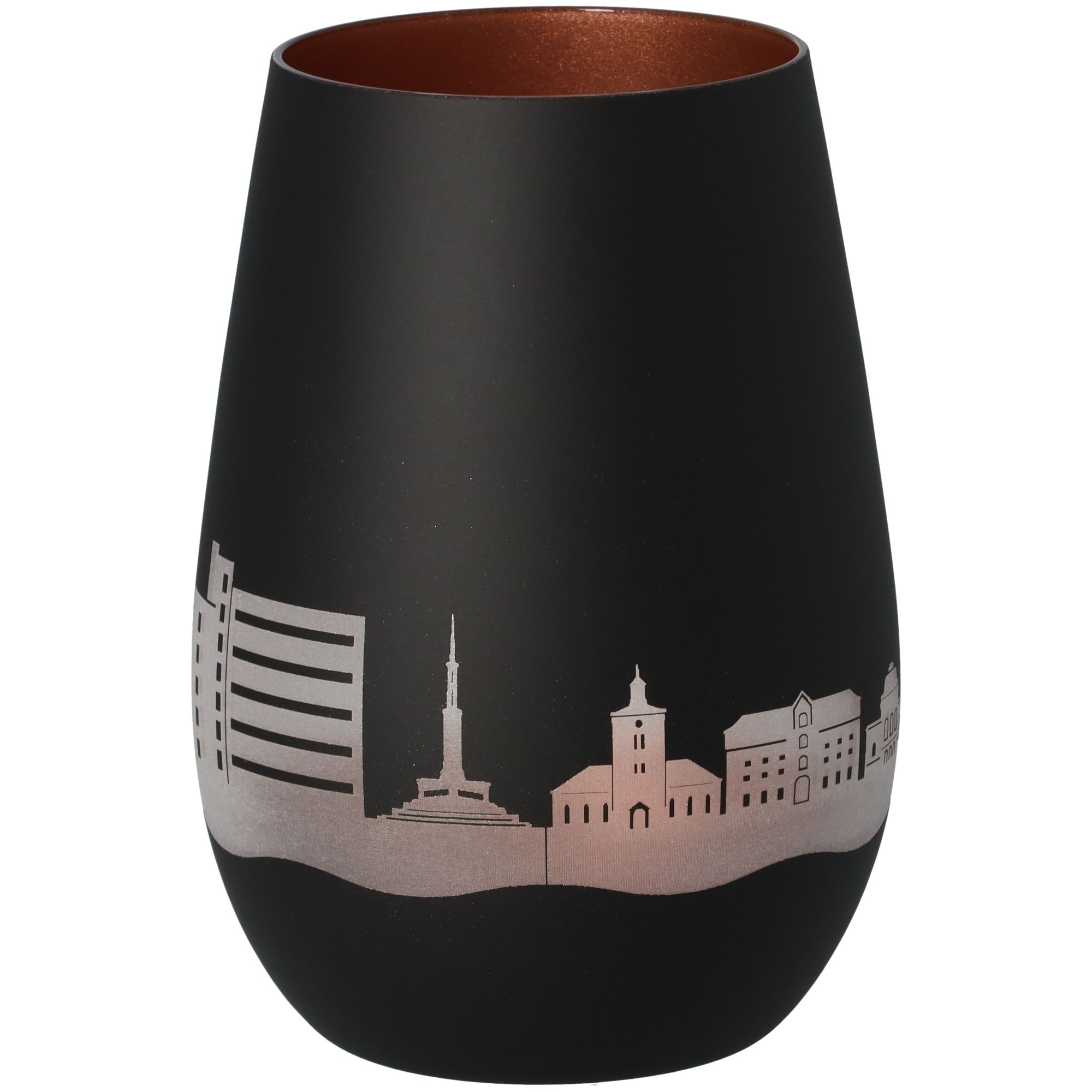 Windlicht Skyline Rendsburg Schwarz/Bronze Töpferei, Krug, Vase