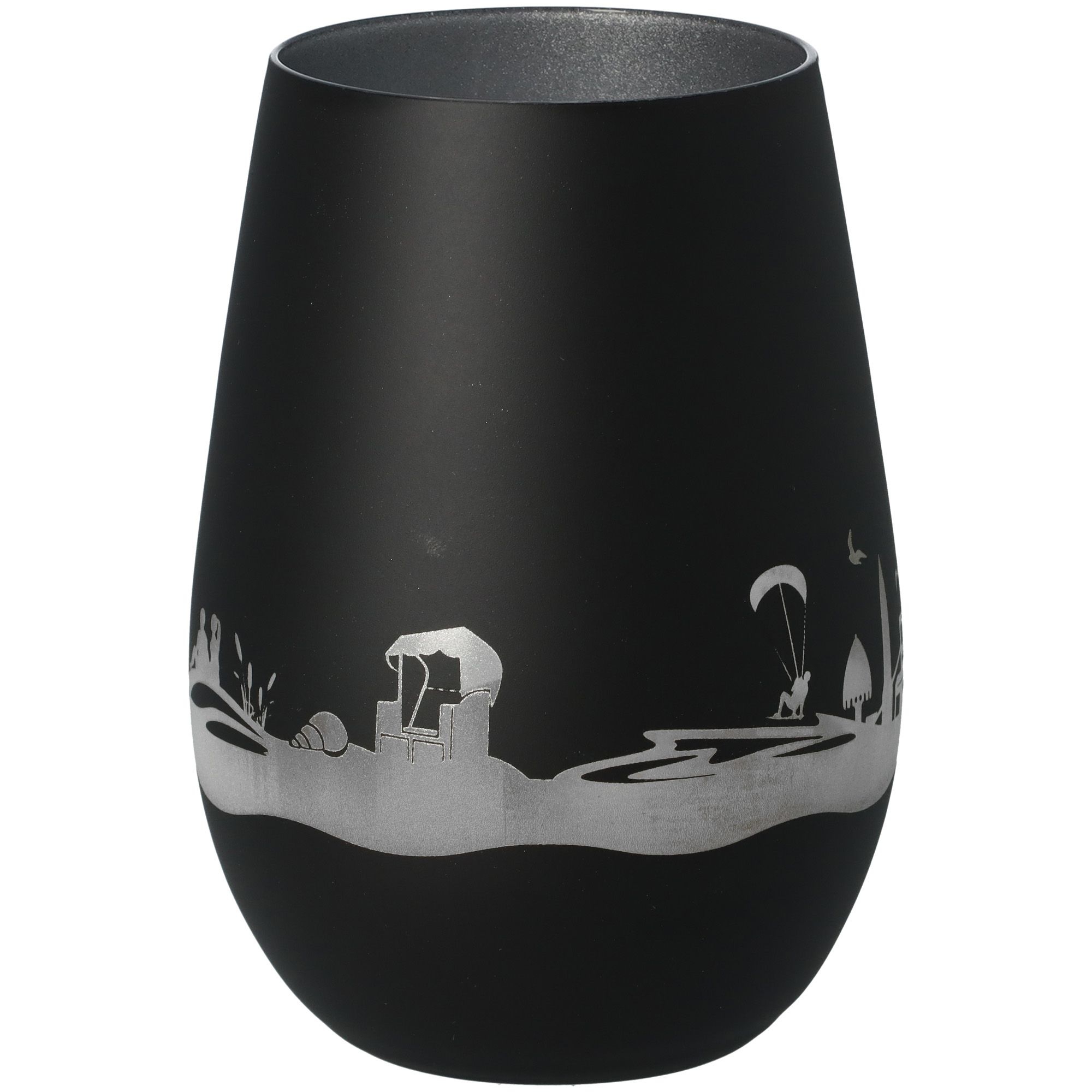 Windlicht Skyline Usedom Schwarz/Silber Windlicht Skyline Usedom Schwarz/Silber