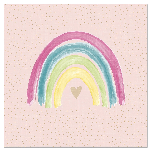 20 Servietten "Regenbogen ♥", Rosa