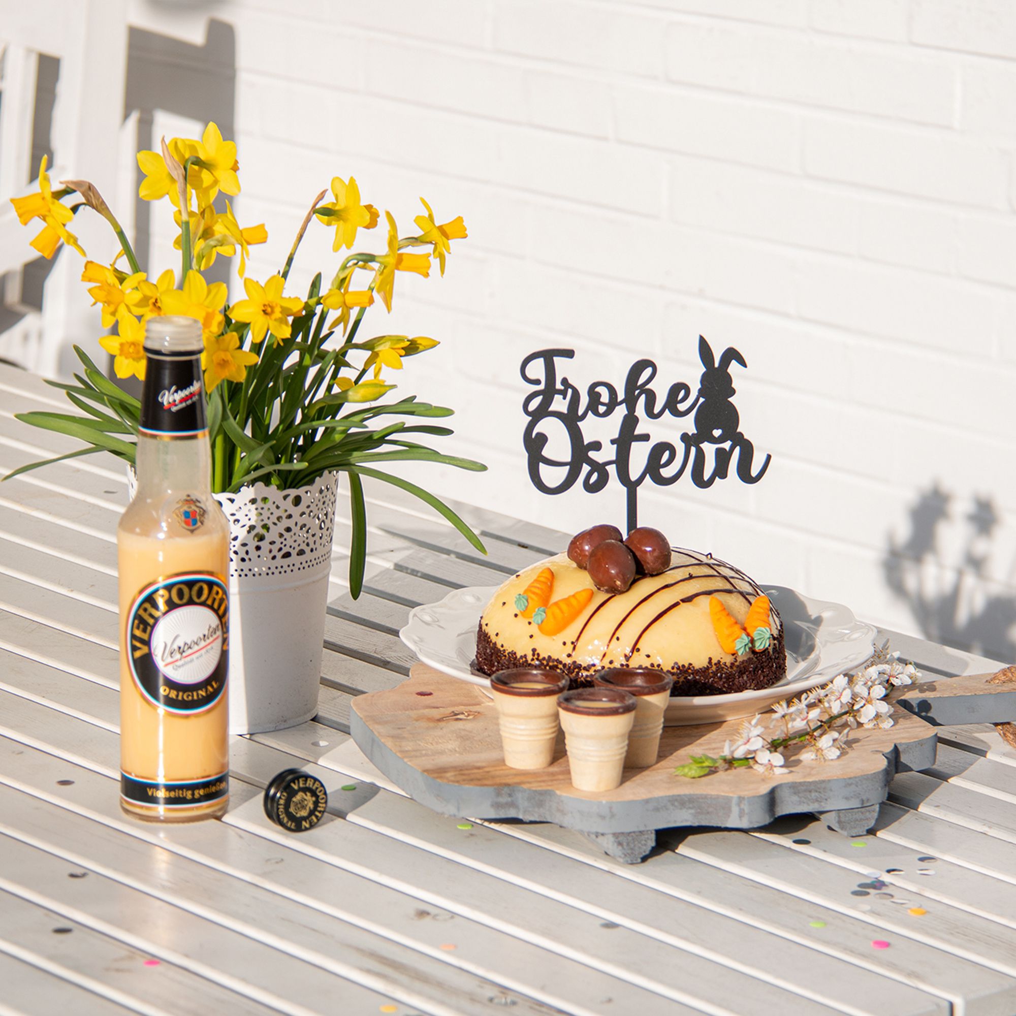 Cake Topper "Frohe Ostern" aus Acryl Cake Topper "Frohe Ostern" aus Acryl