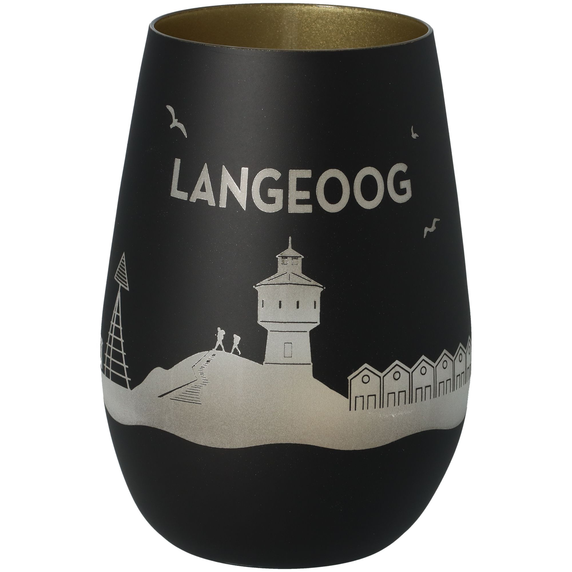 Windlicht Skyline Langeoog Schwarz/Gold Windlicht Skyline Langeoog Schwarz/Gold