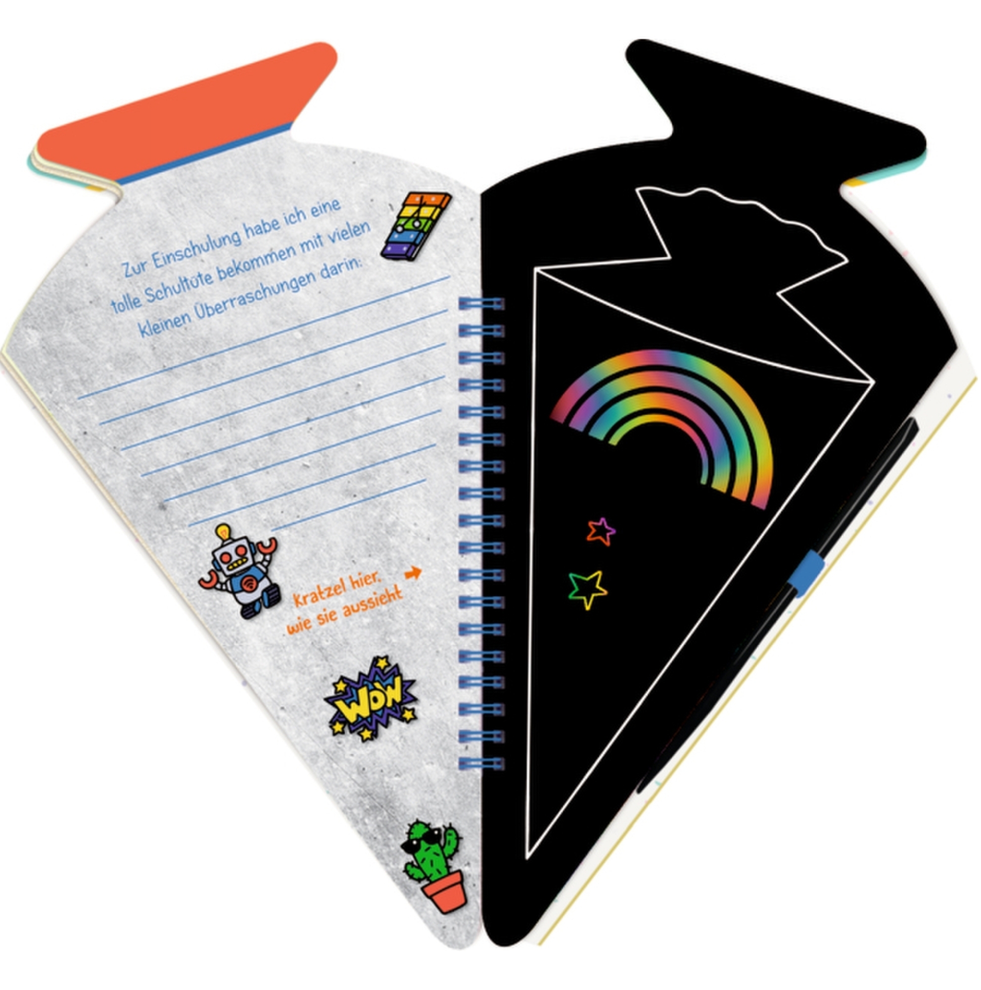 Schultüten Kratzelbuch - Blau Schultüten Kratzelbuch - Blau