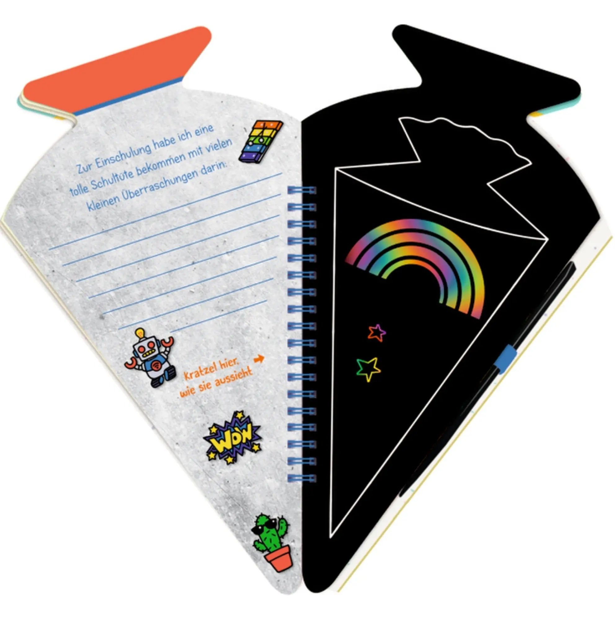 Schultüten Kratzelbuch - Blau