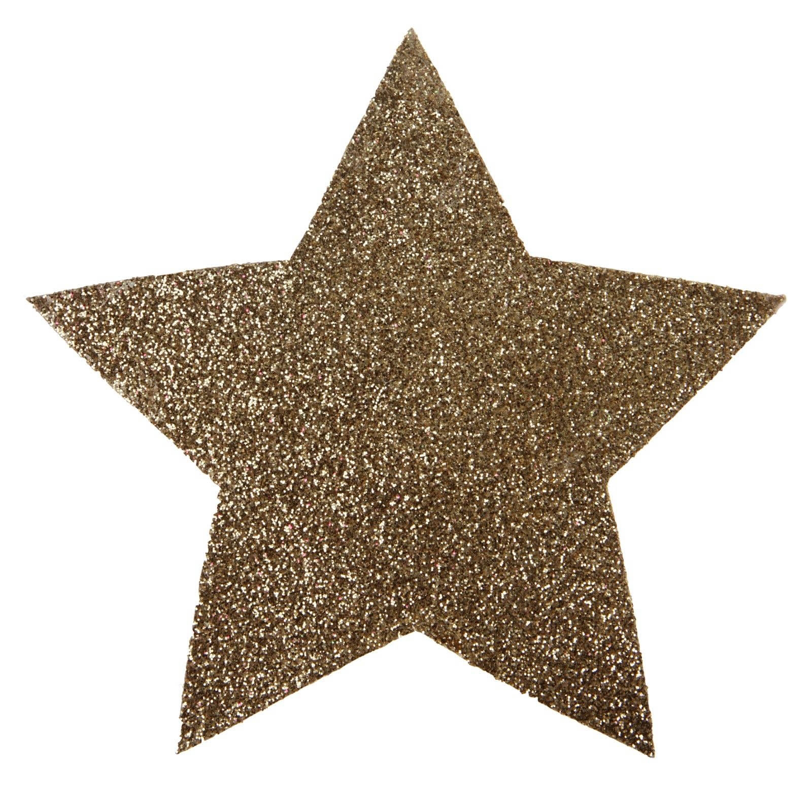 2 Glitter Stern-Untersetzer Gold 2 Glitter Stern-Untersetzer Gold