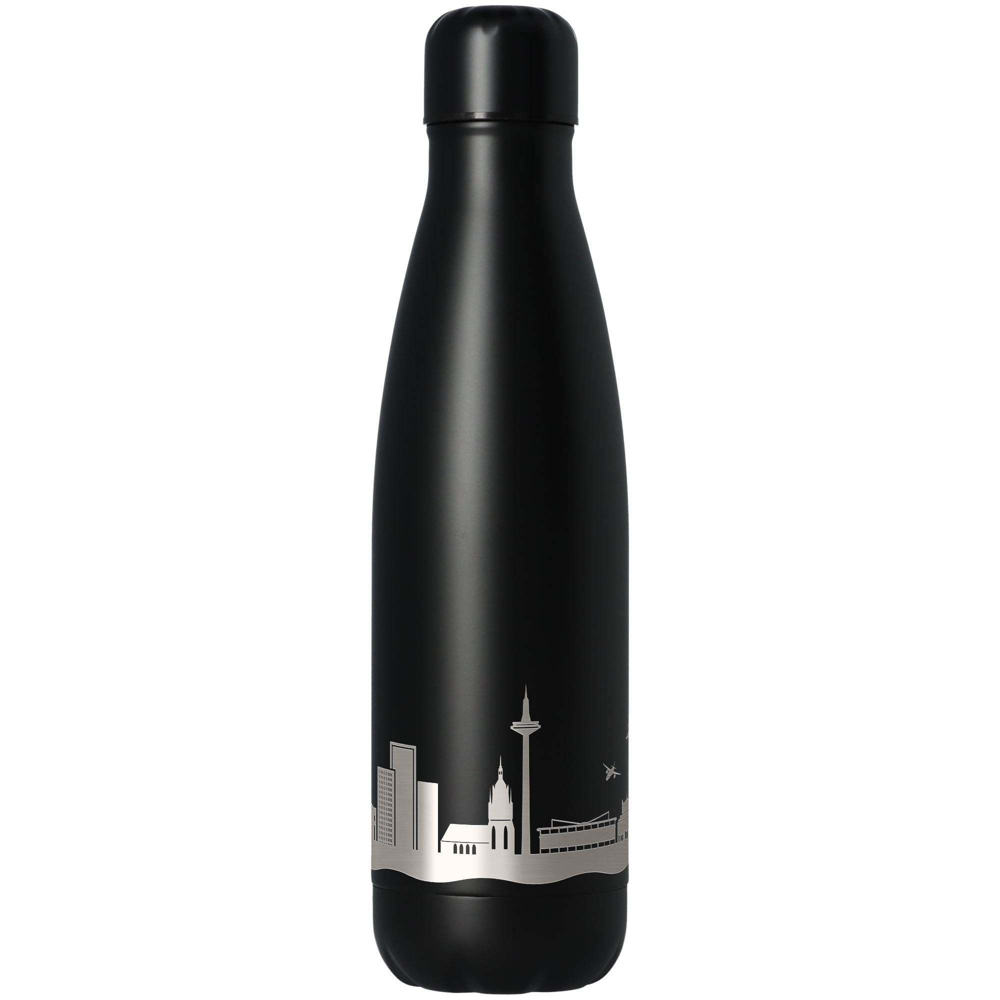 8ca45b7aa2bb1e671a380f8481ccef638802e763 Trinkflasche Skyline Frankfurt Schwarz 500ml