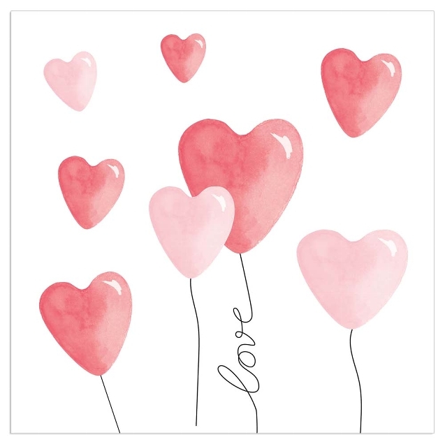 20 Servietten Ballonherzen "Love" 20 Servietten Ballonherzen "Love"