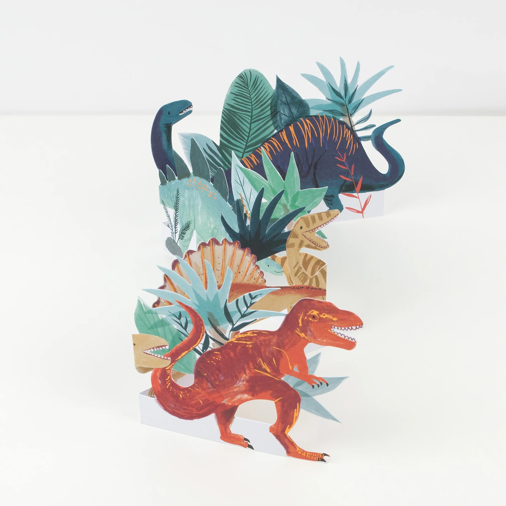 Meri Meri - Geburtstagskarte "Dinosaurier" Tier, Dinosaurier, Reptil, Kunst