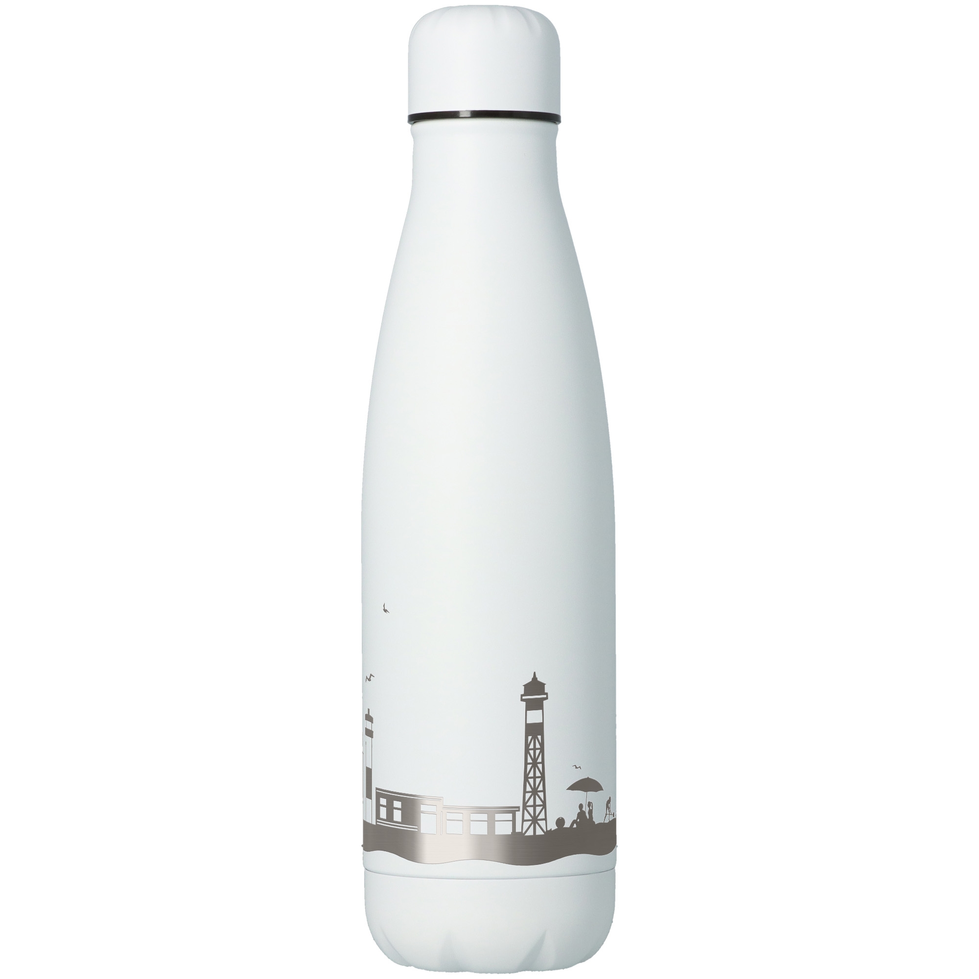 Trinkflasche Skyline Krautsand Weiß 500ml Flasche, Wasserflasche