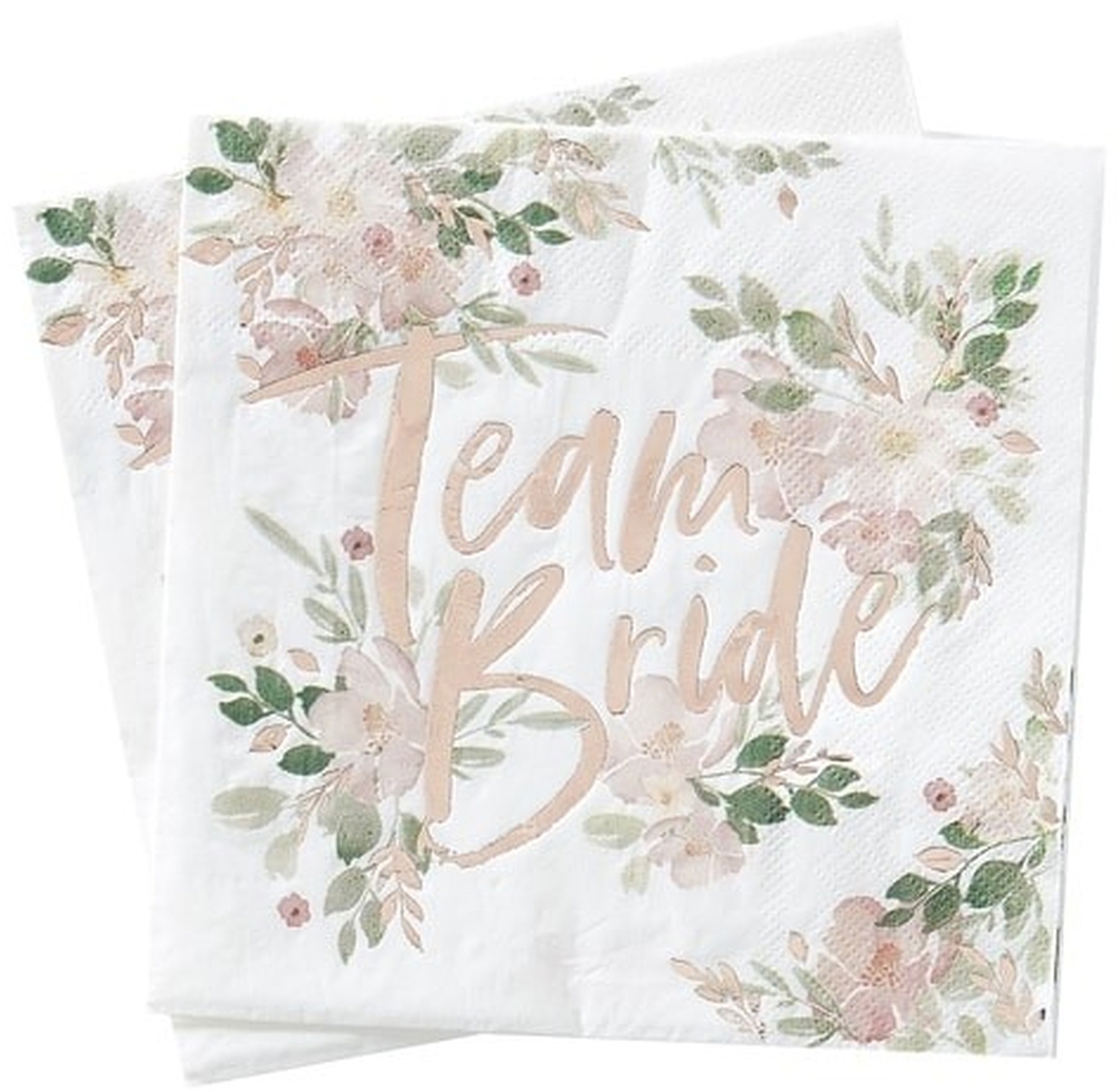 Floral Hen Party 16 Team Bride Papier Servietten 16x16cm