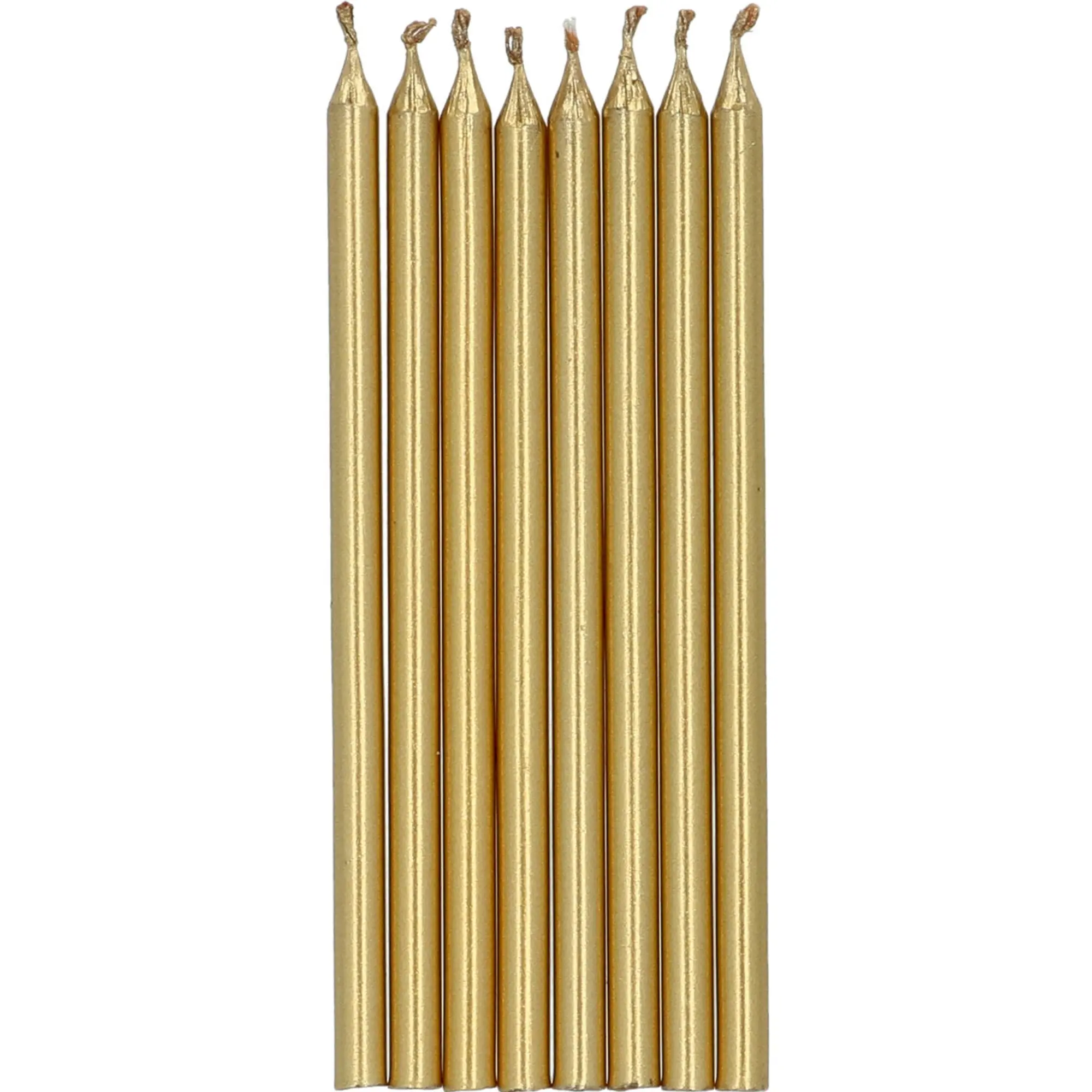 24 Kuchenkerzen "Gold" 10cm