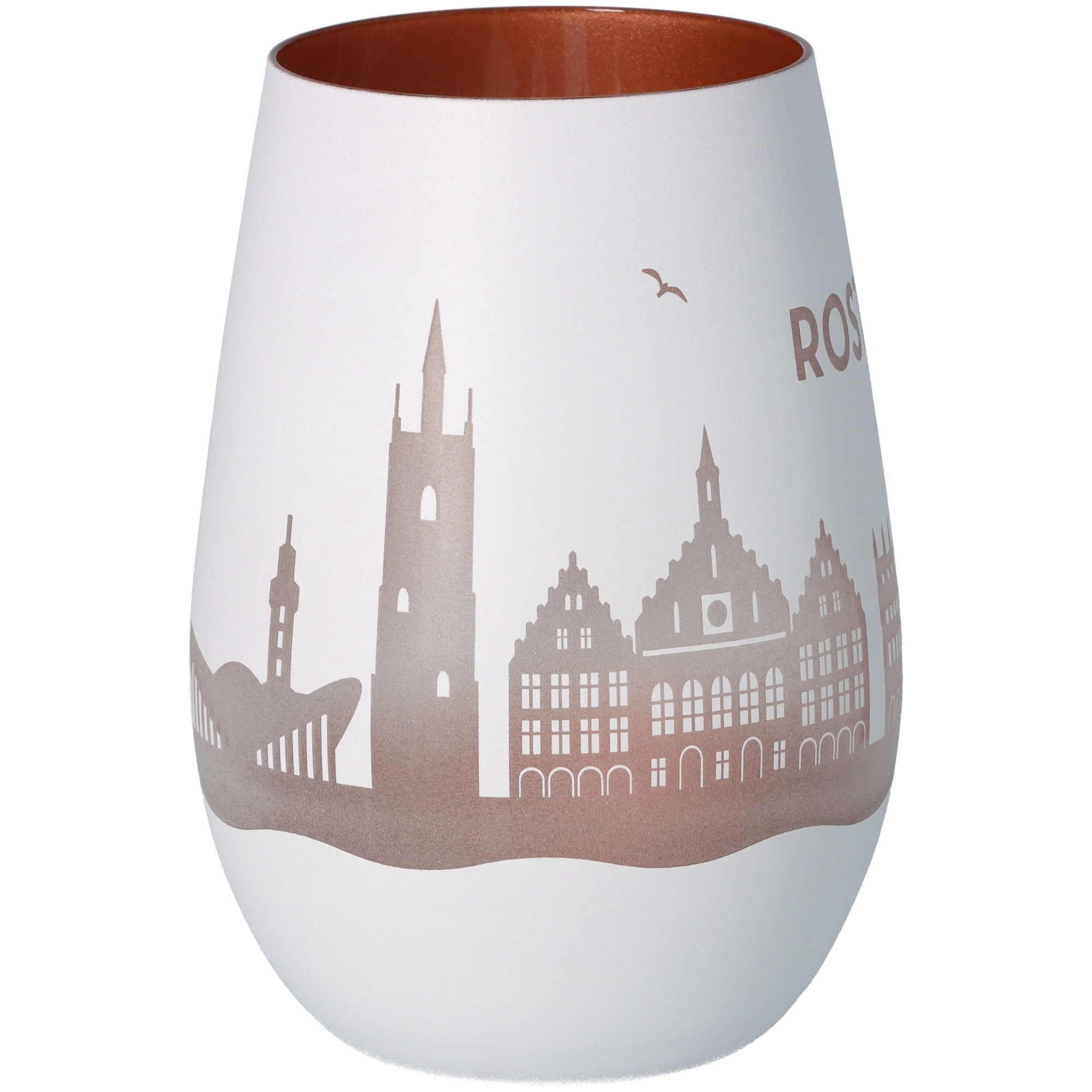Windlicht Skyline Rostock Weiß/Bronze Windlicht Skyline Rostock Weiß/Bronze