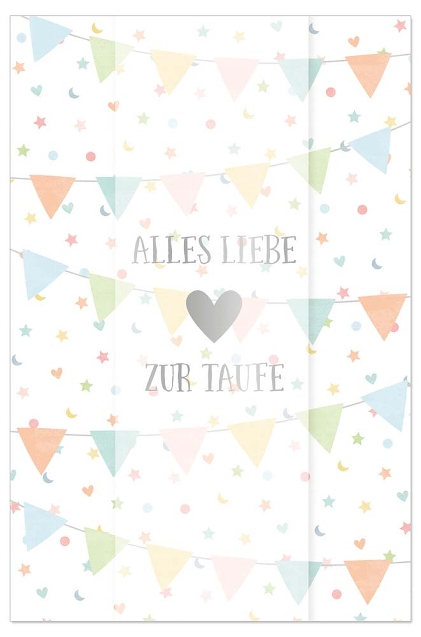 Grußkarte "Alles Liebe zur Taufe"