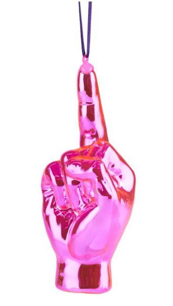 Weihnachtskugel "Mittelfinger" Pink Weihnachtskugel "Mittelfinger" Pink