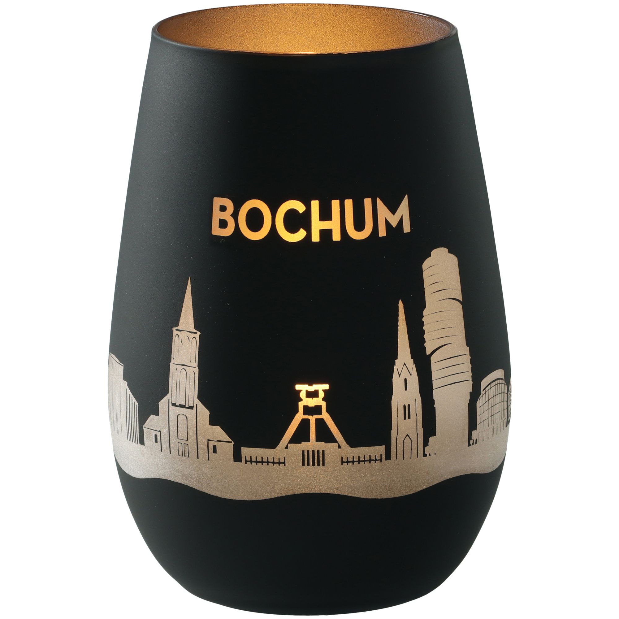 Windlicht Skyline Bochum Schwarz/Silber Windlicht Skyline Bochum Schwarz/Silber