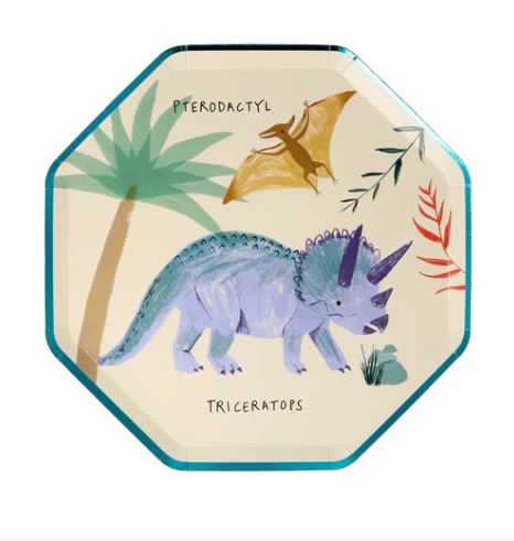 Meri Meri - 8 Pappteller "Königreich der Dinosaurier" Meri Meri - 8 Pappteller "Königreich der Dinosaurier"