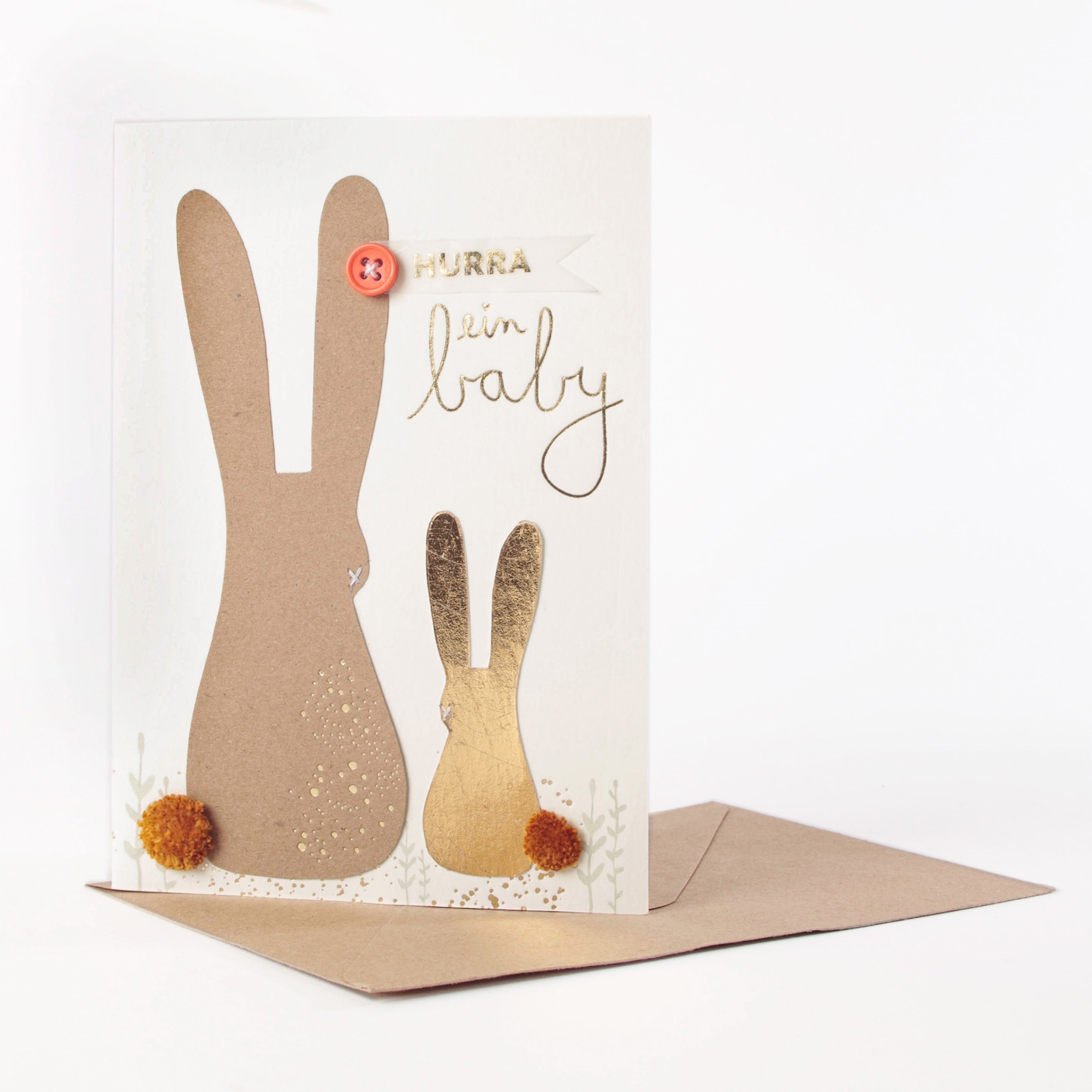 778b737f006ae3f7b71a606a1e9ee02c28c7bdb2 Kleine Wunder Karte "Hurra ein Baby"