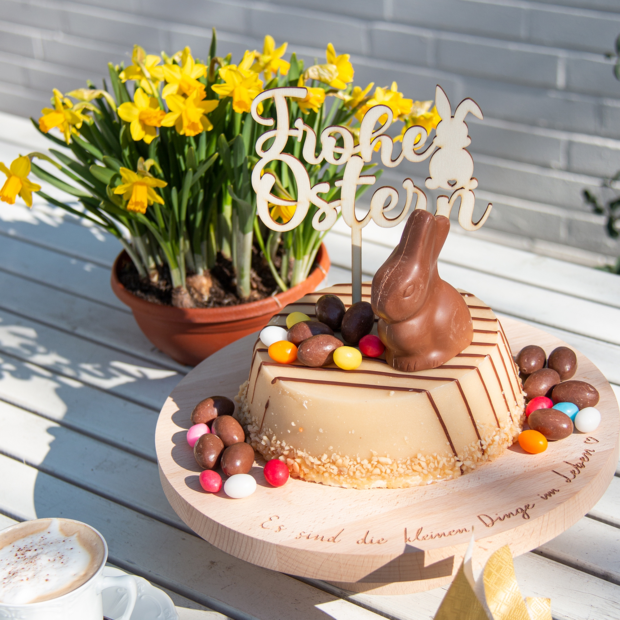 Cake Topper "Frohe Ostern" 18,5 cm x 14 cm Cake Topper "Frohe Ostern" 18,5 cm x 14 cm