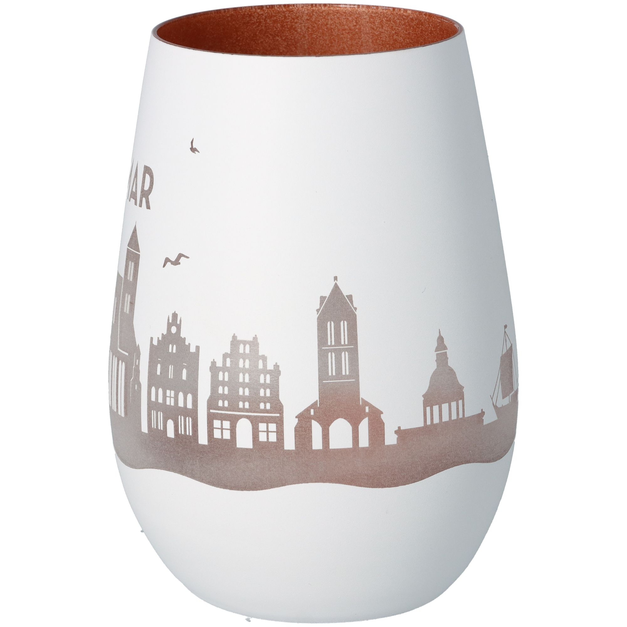 Windlicht Skyline Wismar Weiß/Bronze Windlicht Skyline Wismar Weiß/Bronze