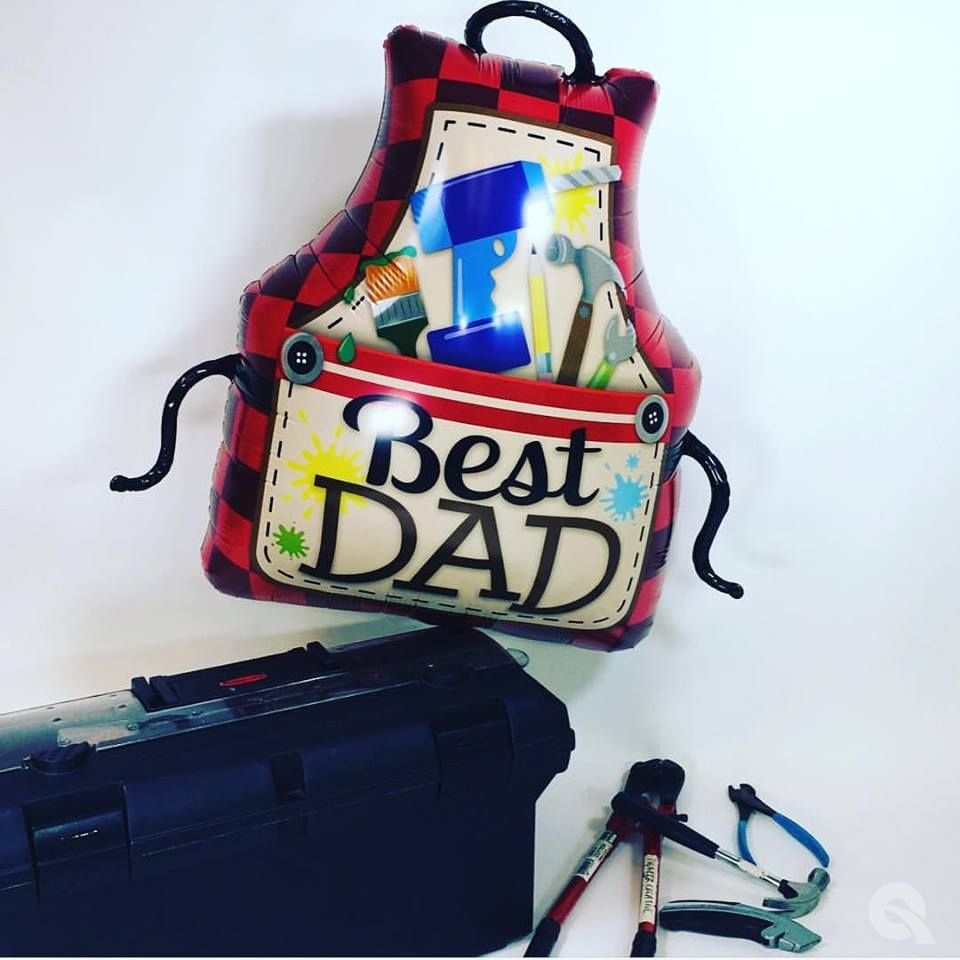 Folienballon Bester Papa Schürze zum Vatertag 64x71cm Folienballon Bester Papa Schürze zum Vatertag 64x71cm