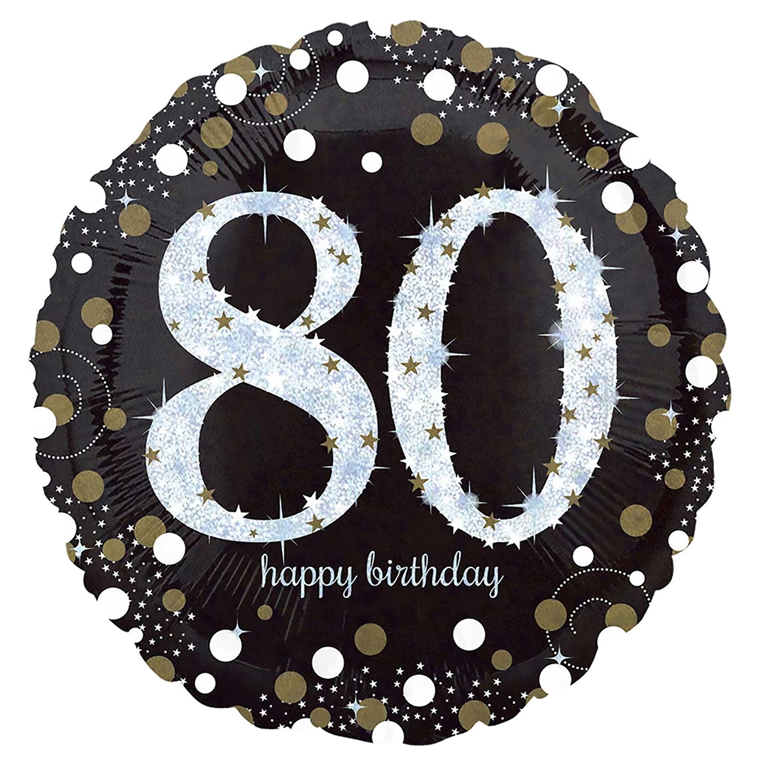 Folienballon Sparkling Birthday "80" 43cm