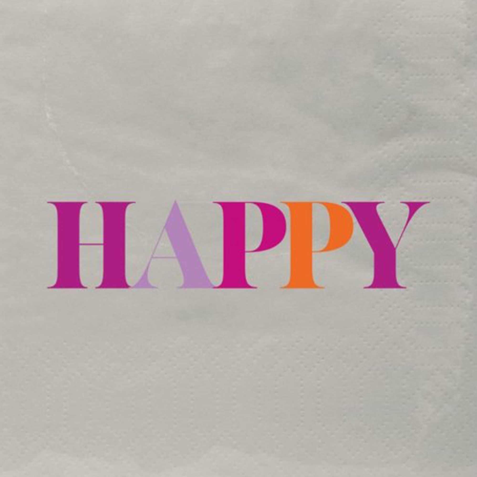 20 Cocktailservietten "Happy" 25x25cm