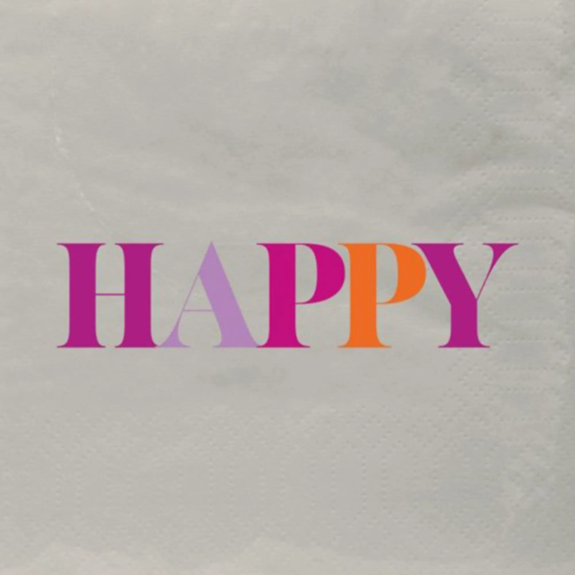 20 Cocktailservietten "Happy" 25x25cm