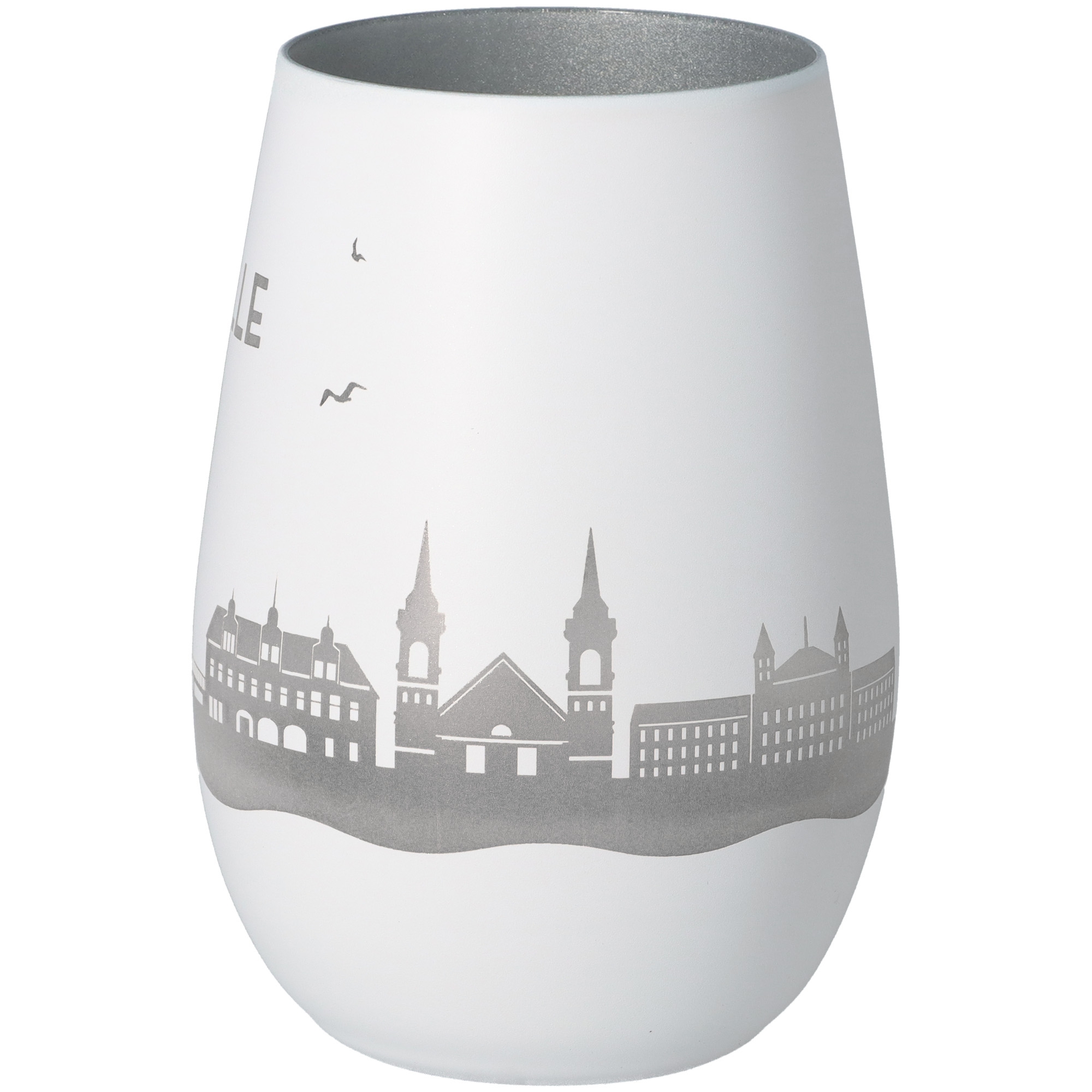 Windlicht Skyline Celle Weiß/Silber Windlicht Skyline Celle Weiß/Silber