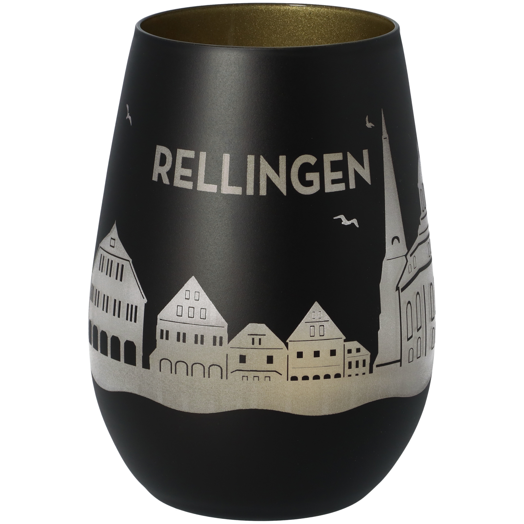 Windlicht Skyline Rellingen Schwarz/Gold Windlicht Skyline Rellingen Schwarz/Gold