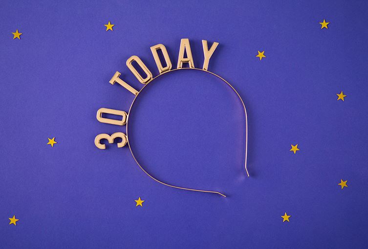 Haarreifen "30 Today", Gold Haarreifen "30 Today", Gold