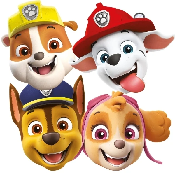 Spielzeugfiguren, Paw Patrol, Hunde, Kopfaufnahmen, Charaktere