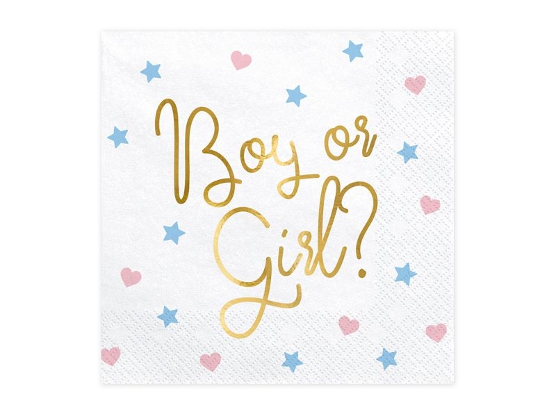 20 Servietten "Boy or Girl" 20 Servietten "Boy or Girl"