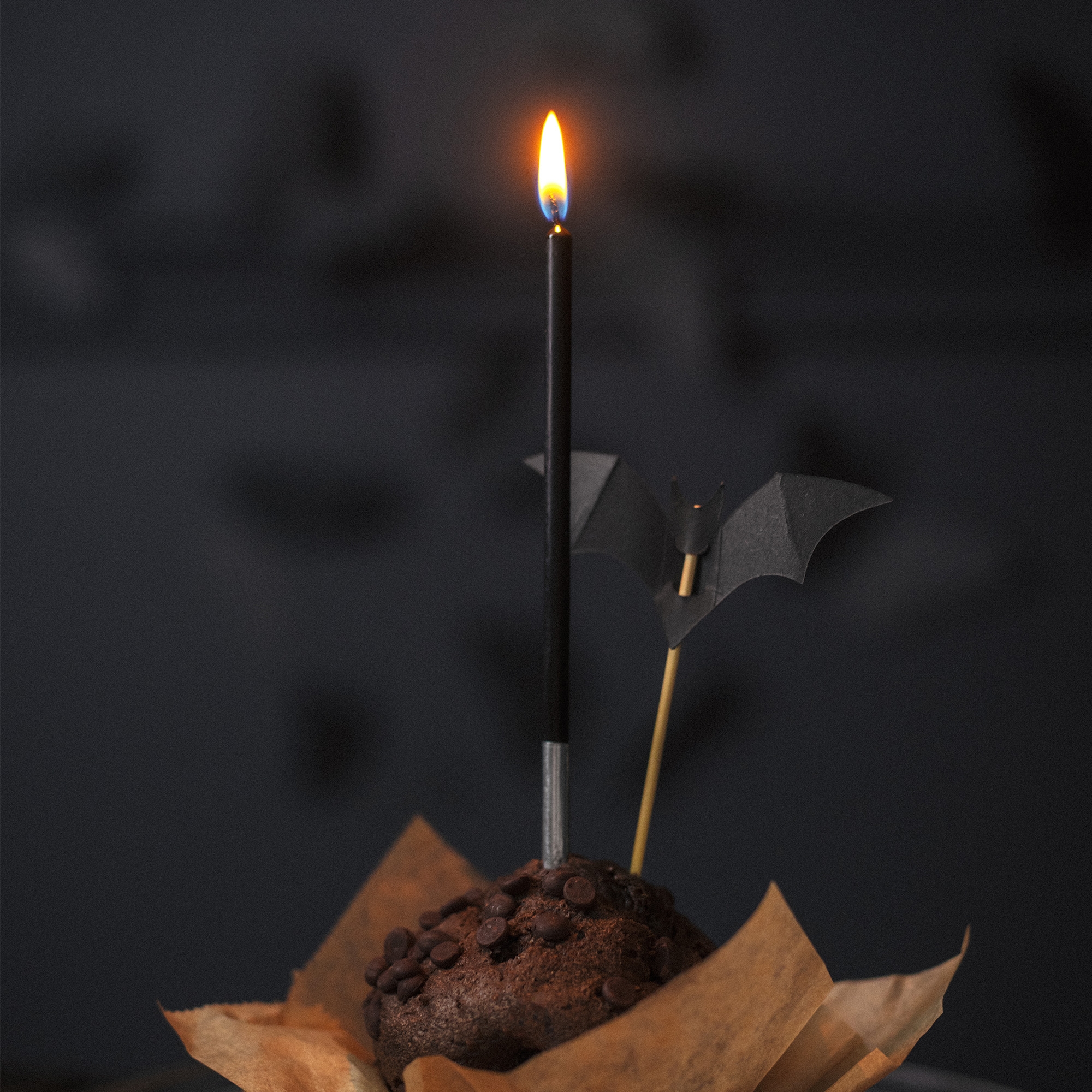 6 Cupcake Topper "Fledermäuse"