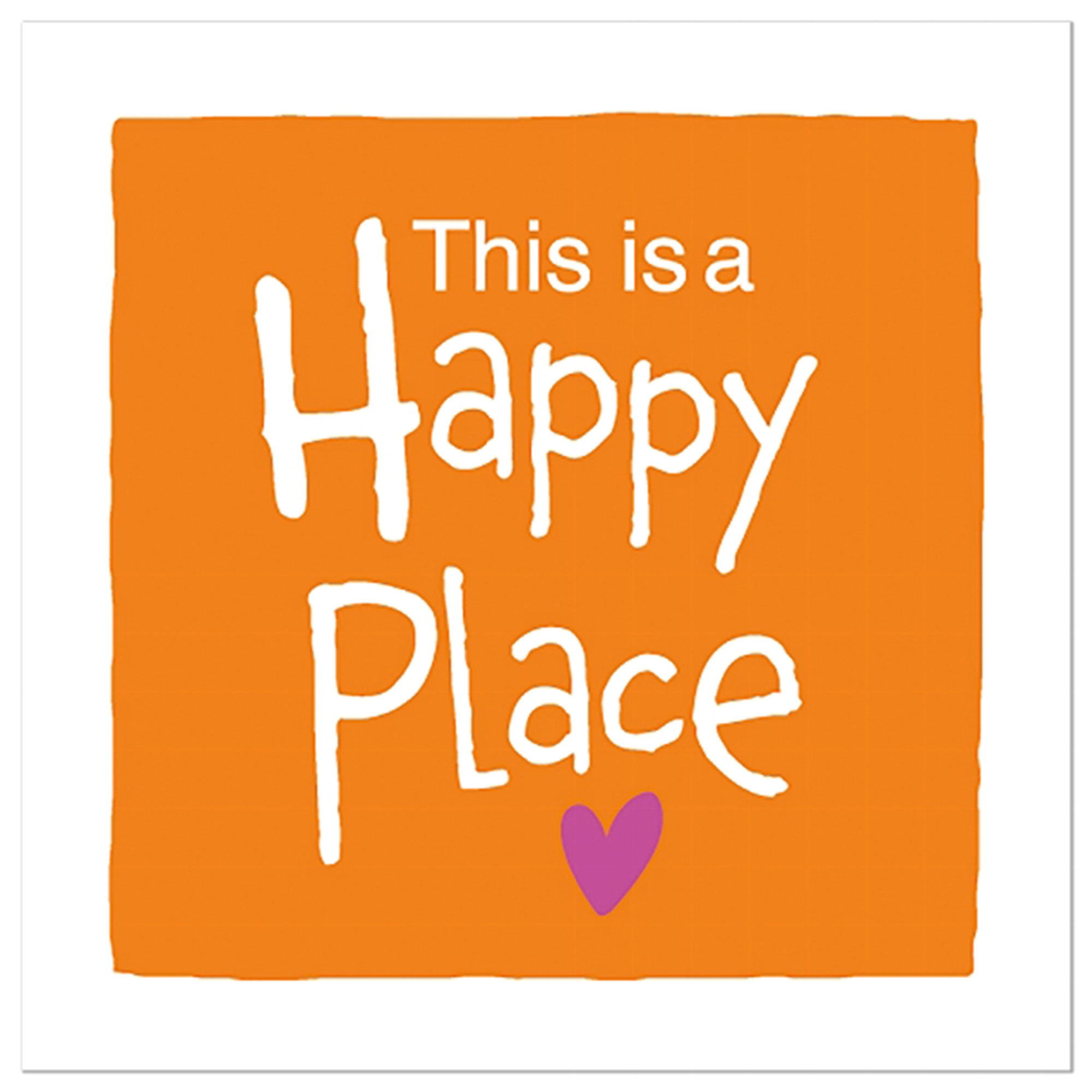 20 Servietten "Happy Place" Orange Briefumschlag, Grußkarte, Post, Buch, Veröffentlichung