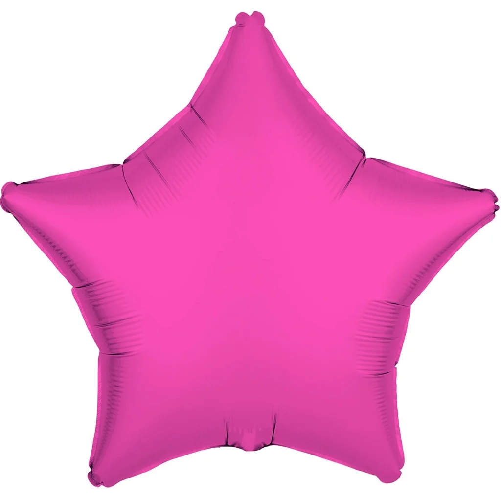 Folienballon Stern Neon Pink 45cm