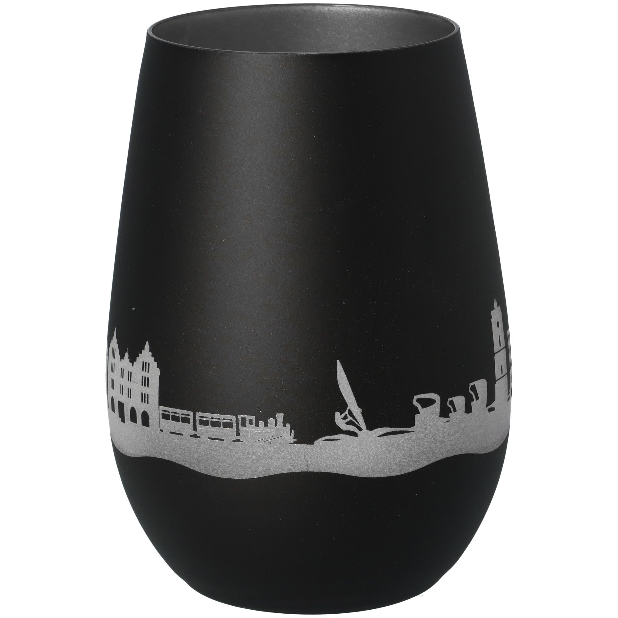 Windlicht Skyline Borkum Schwarz/Silber Windlicht Skyline Borkum Schwarz/Silber