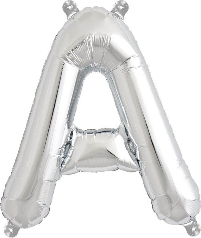 Luftballon Buchstabe A Silber 40cm
