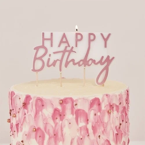 kuchen, geburtstag, torte, pink, kerze