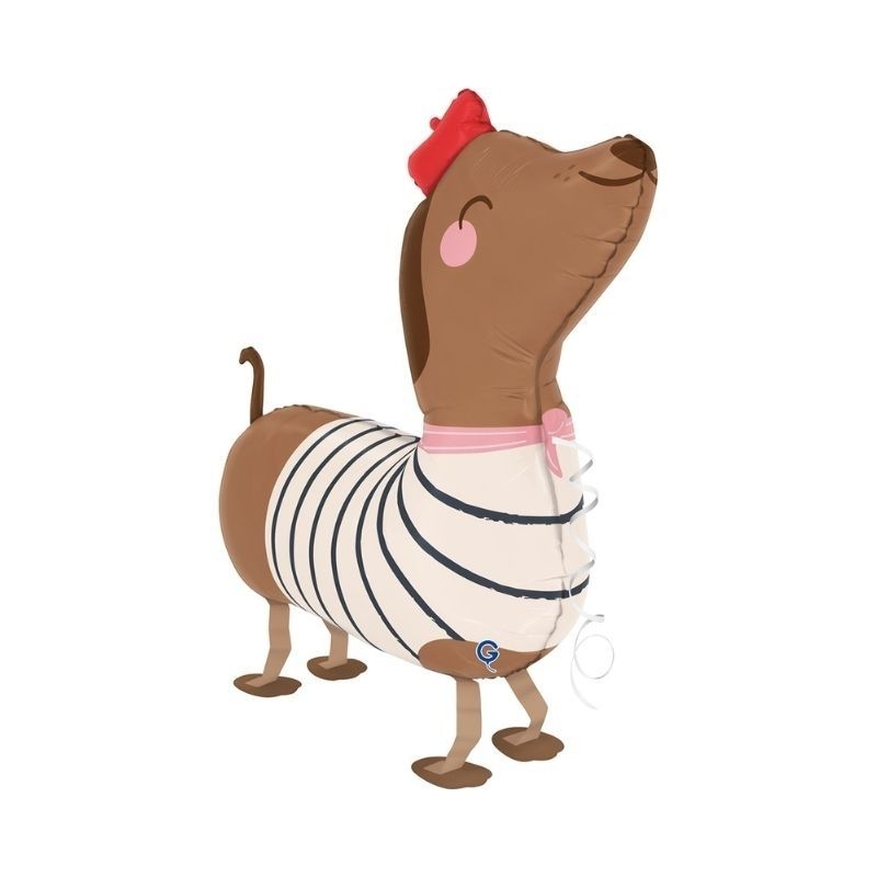 balloon, inflatable, Hund, gestreift, braun