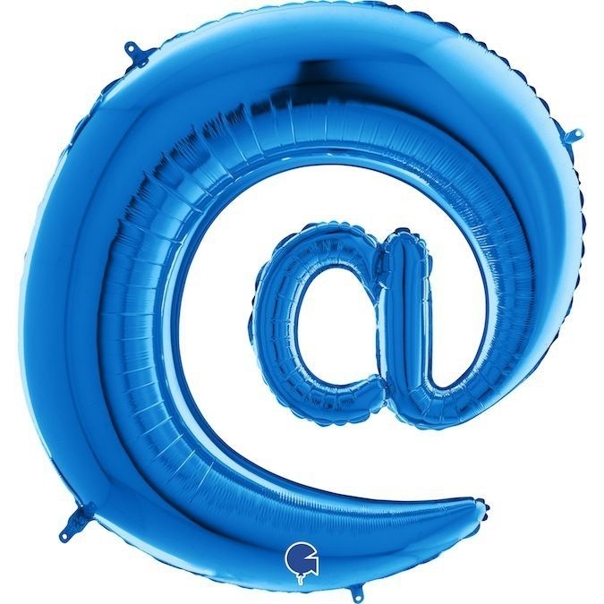 Folienballon Sonderzeichen @ Blau 100 cm Folienballon Sonderzeichen @ Blau 100 cm