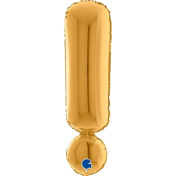 Folienballon Sonderzeichen ! Gold 100 cm