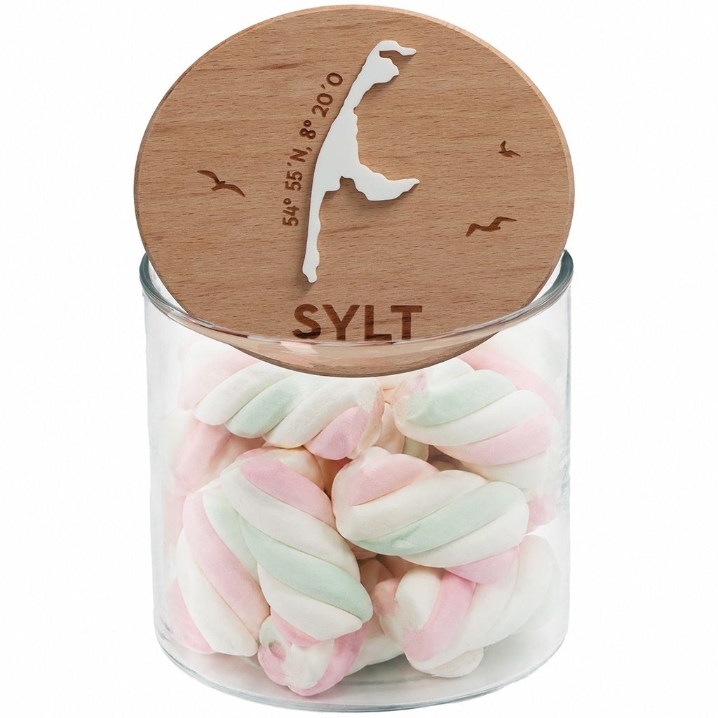Geschenkglas Skyline "Sylt Silhouette" Weiß 530 ml