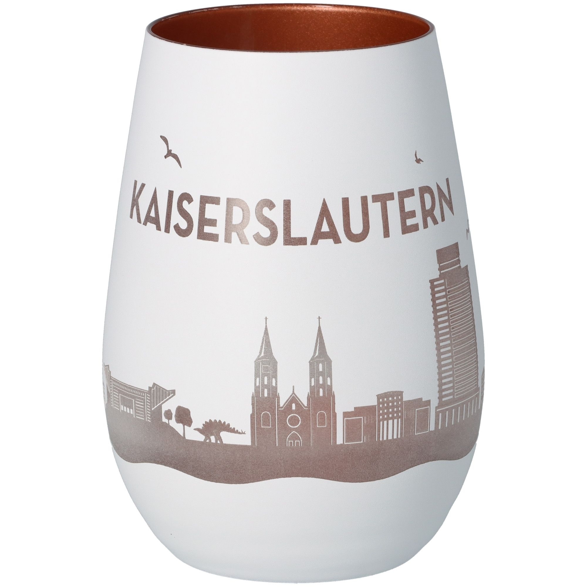 Windlicht Skyline Kaiserslautern Weiß/Bronze Windlicht Skyline Kaiserslautern Weiß/Bronze