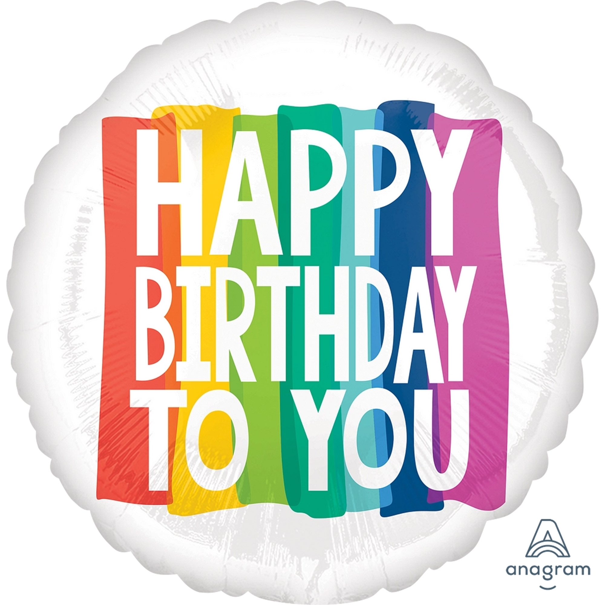 Folienballon "Regenbogen Wünsche" 70 cm Text