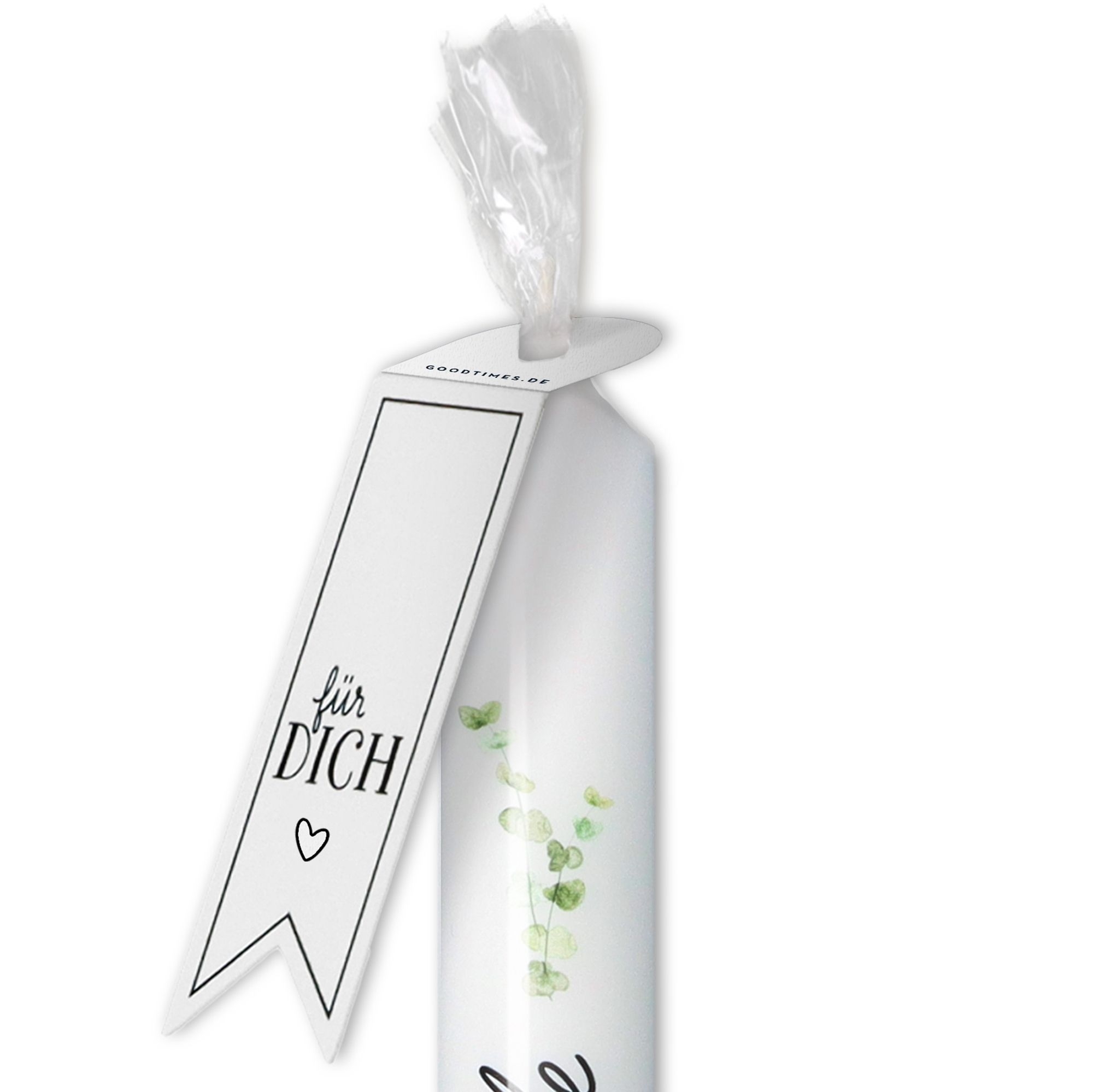 Stabkerze Eukalyptus "Bride to Be" Weiß