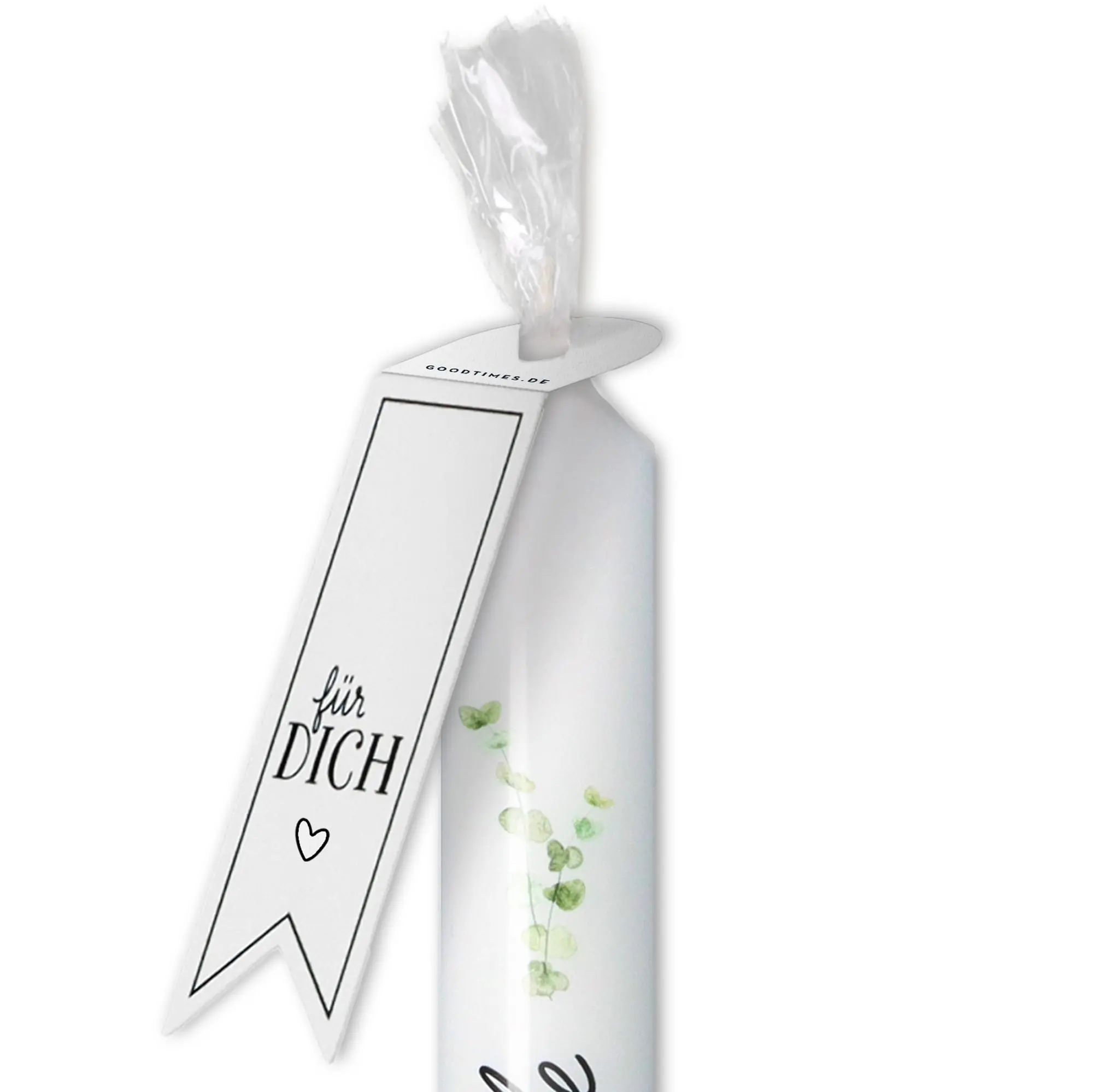 Stabkerze Eukalyptus "Bride to Be" Weiß